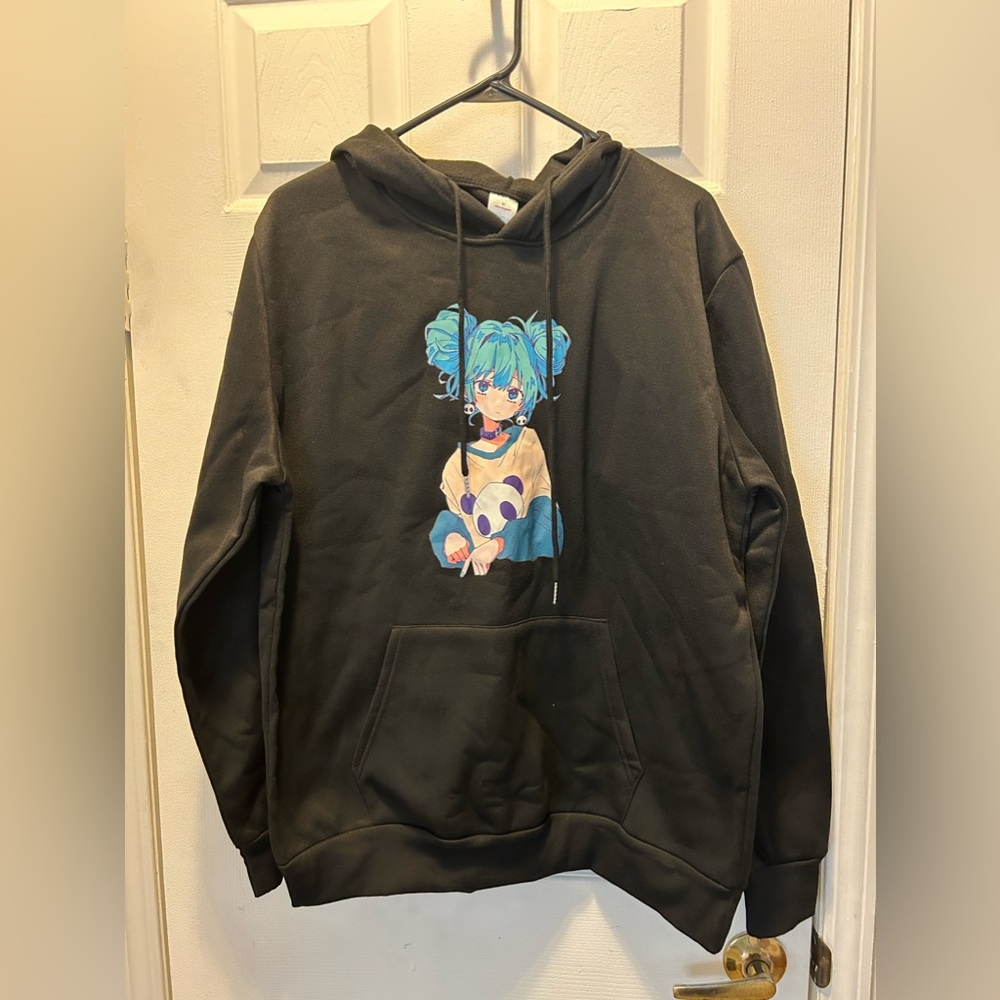 New women’s Medium anime pullover hoodie